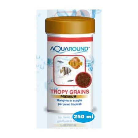 Aquaround Tropy Grains Premium Mangime in Grani per Pesci Tropicali 250ml