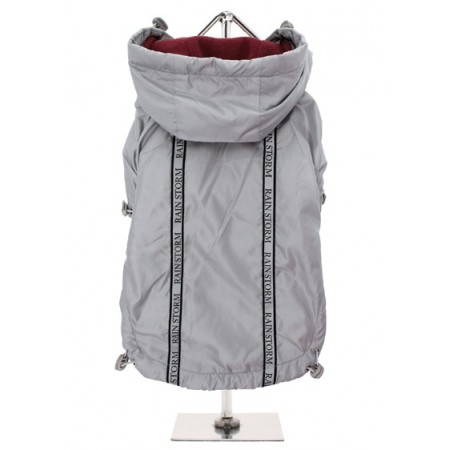 URBAN PUP IMPERMEABILE ANTIPIOGGIA ANTI VENTO CON CAPPUCCIO STACCABILE - Grey Rainstorm Rain Coat